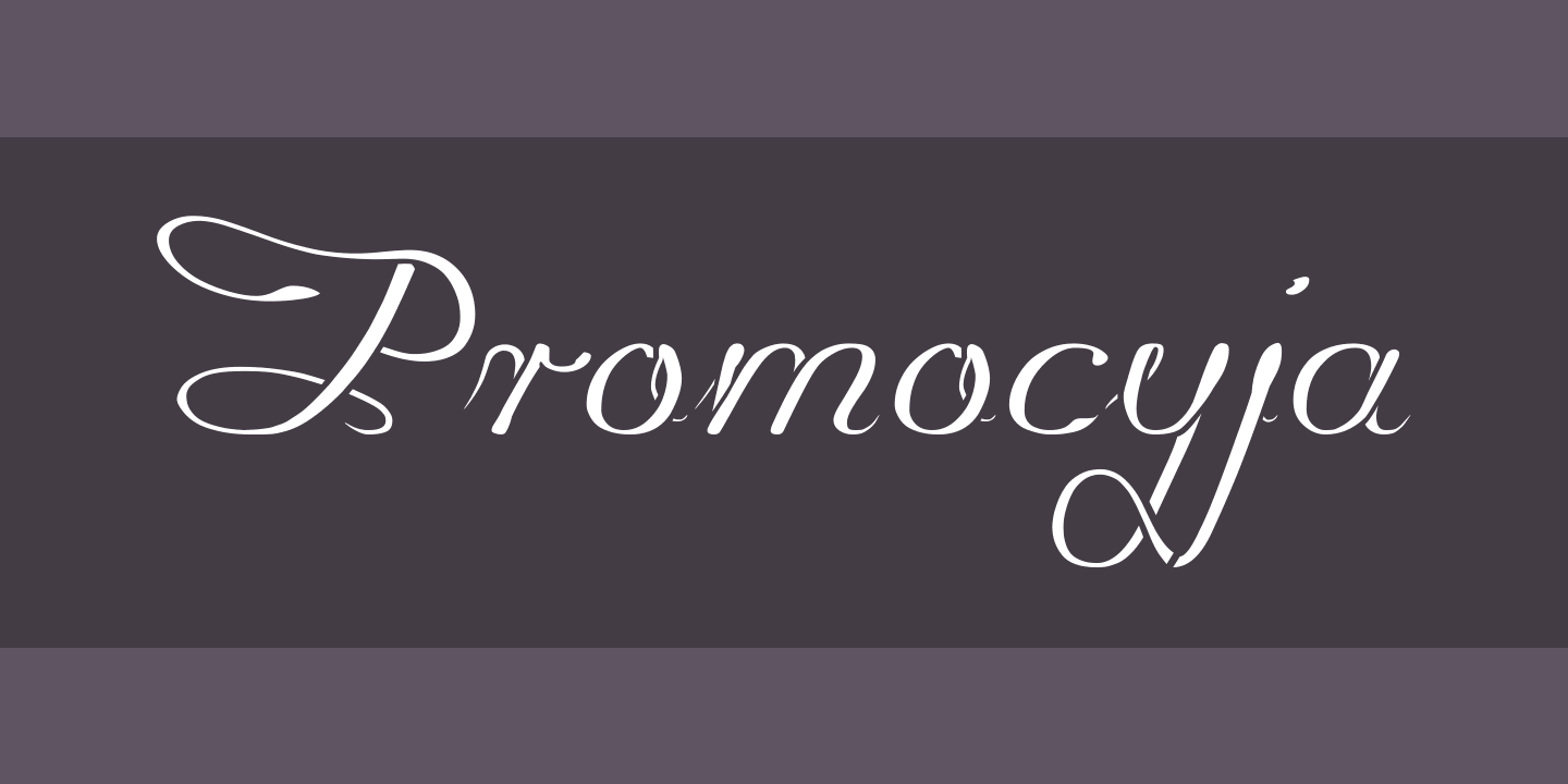 Promocyja Regular Font preview